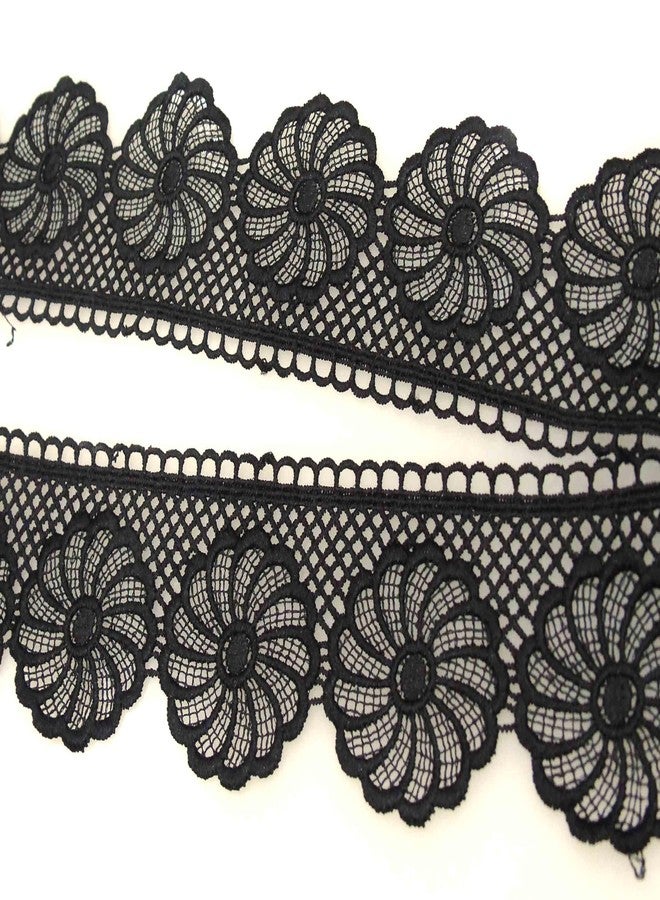 Strala Black Color Laces for Dresses, Sarees, Lehenga, Suits, Bags, Decorations, Borders, Crafts and Home Décor,Blouse (4.5 mtr) Design-596 - Image 4